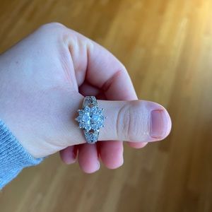Size 10 silver like material ring. Brand new